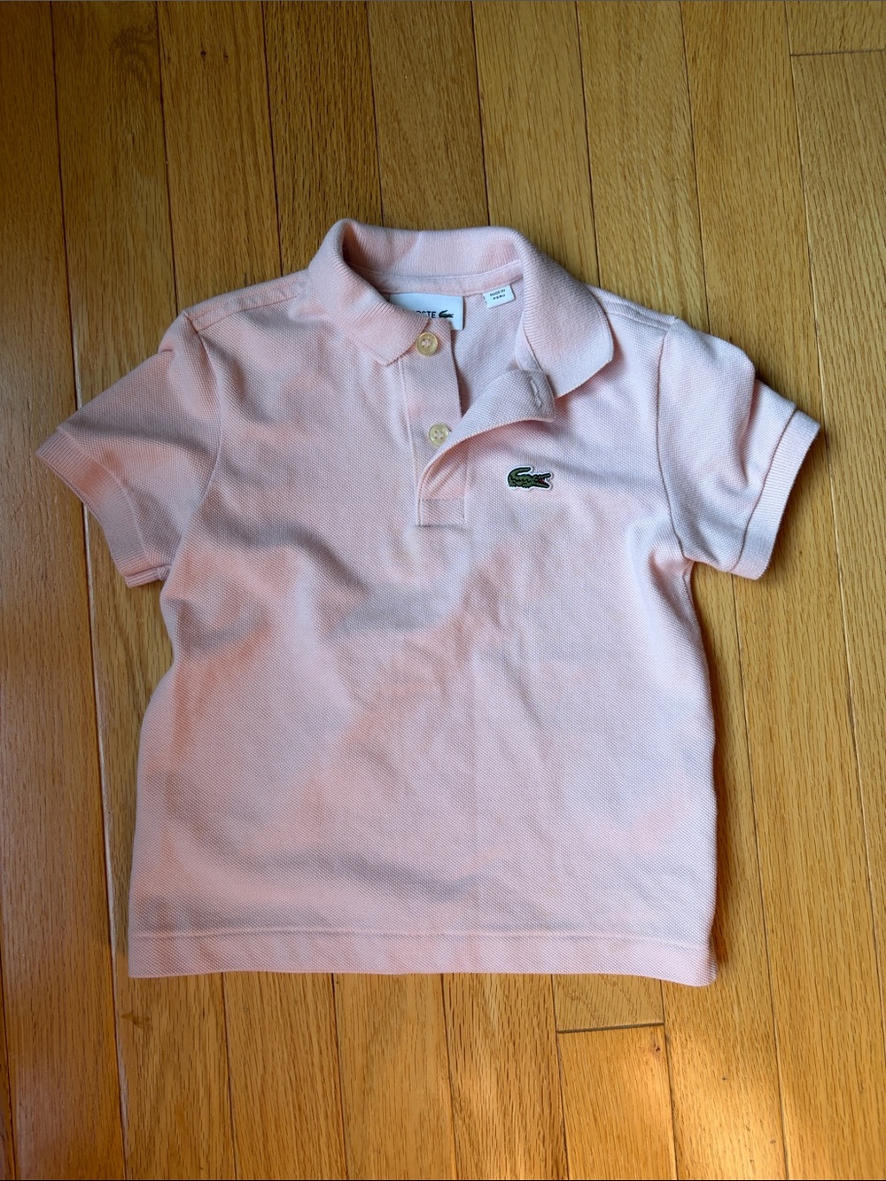 Lacoste pastel pink polo short sleeve